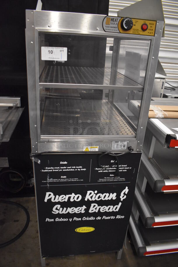 2018 Heat Max 222725 Stainless Steel Commercial Warming Display Case Merchandiser. 120 Volts, 1 Phase. 23x28x59.5. Tested and Working! - Image 2 of 7