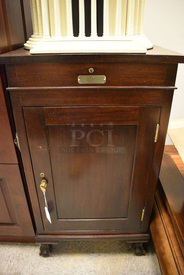 CUSTOM MADE! Wooden Single Door Cigar Humidor w/ Contents. - Image 4 of 9