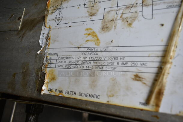 P18K Stainless Steel Commercial Fryer Oil Filter. - Image 6 of 6