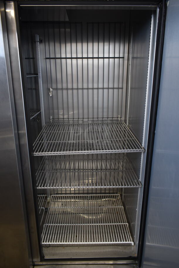 2017 True T-72F-HC Stainless Steel Commercial 3 Door Reach In Freezer w/ Poly Coated Racks on Commercial Casters. 115 Volts, 1 Phase. Tested and Working! - Image 9 of 9