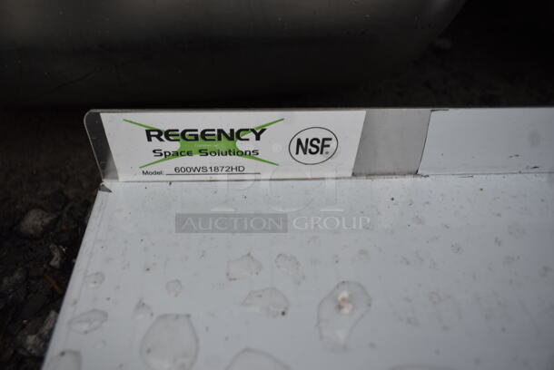 BRAND NEW SCRATCH AND DENT! Regency 600WS1872HD 16 Gauge Stainless Steel 18" x 72" Heavy-Duty Wall Shelf - Image 5 of 5