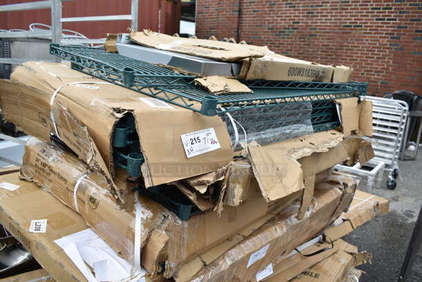 4 BRAND NEW SCRATCH AND DENT! Regency 460EG2448 24" x 48" NSF Green Epoxy Wire Shelf. 4 Times Your Bid! - Image 2 of 6