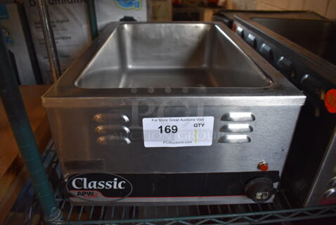 American Permanent Ware W-3V Stainless Steel Commercial Countertop Food Warmer. 120 Volts, 1 Phase. 14.5x23x9.5. Tested and Working!
