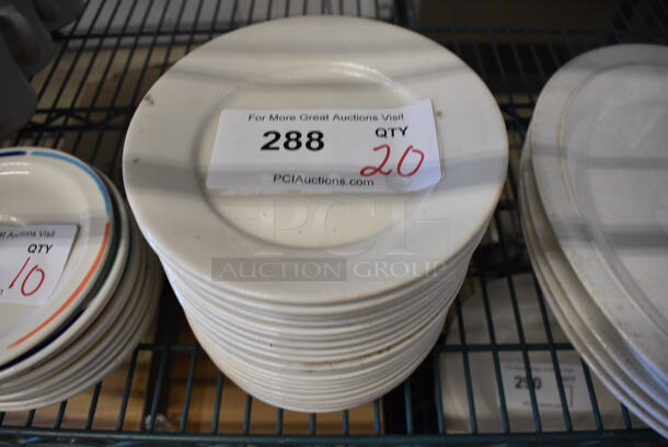 20 White Ceramic Plates. 6.5x6.5x1. 20 Times Your Bid!