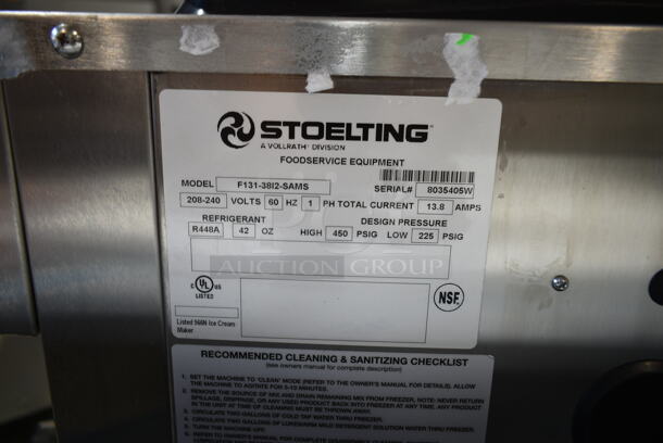 BRAND NEW! 2024 Stoelting F131-38I2-SAMS Stainless Steel Commercial Air Cooled Countertop 2 Flavor w/ Twist Soft Serve Ice Cream Machine. 208-240 Volts, 1 Phase. - Image 11 of 11
