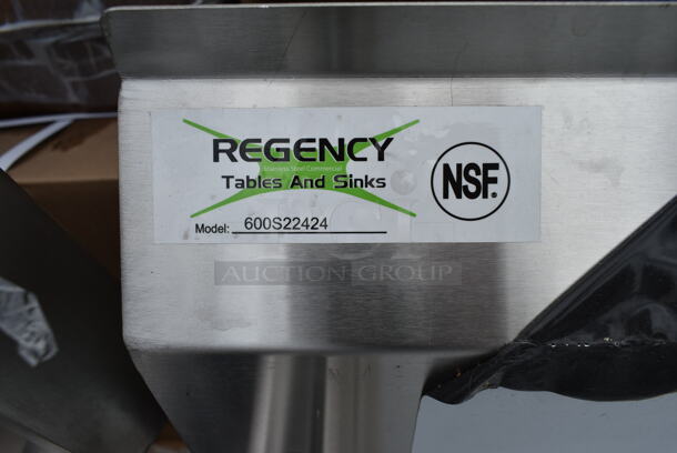 BRAND NEW SCRATCH AND DENT! Regency 600S22424 Stainless Steel Commercial 2 Bay Sink. No Legs. Bays 17x14 - Image 6 of 6