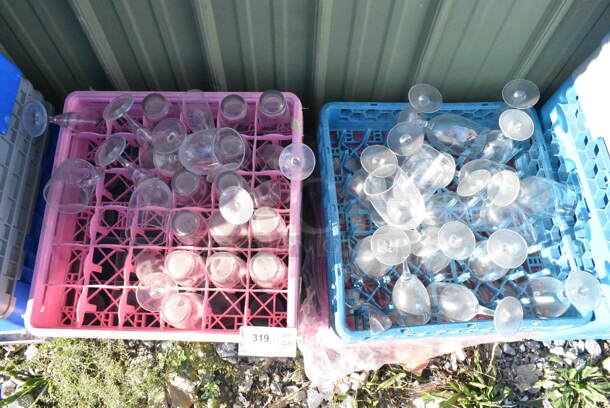 2 Poly Dish Caddies w/ Contents Including Wine Glasses. 2 Times Your Bid!  - Image 2 of 4