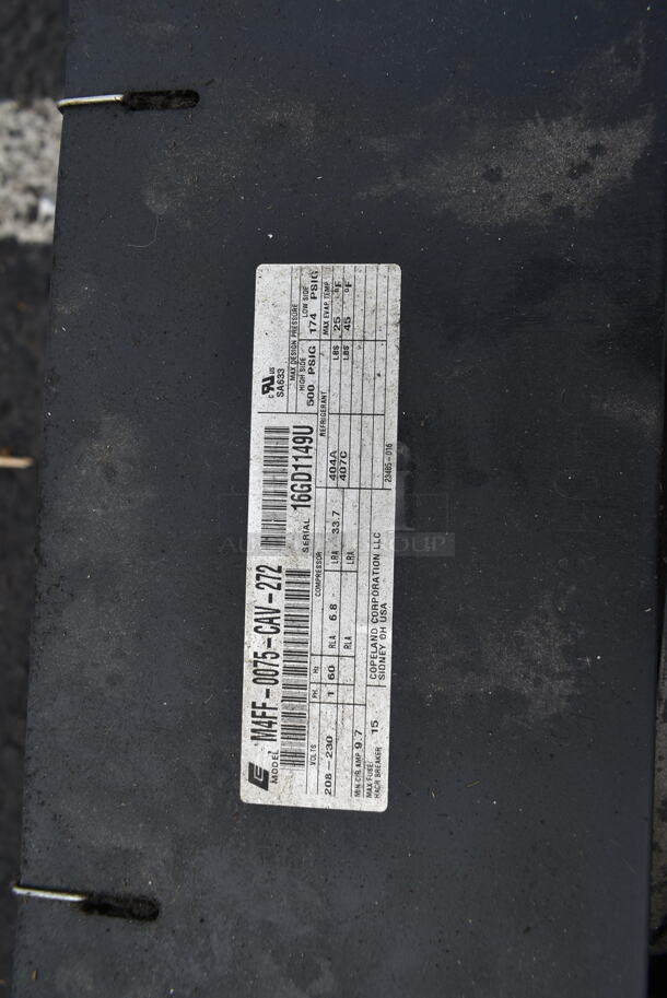 Copeland RST55C1E-CAV-109 Compressor and Extra Motor. 208-230 Volts, 1 Phase.  - Image 5 of 6