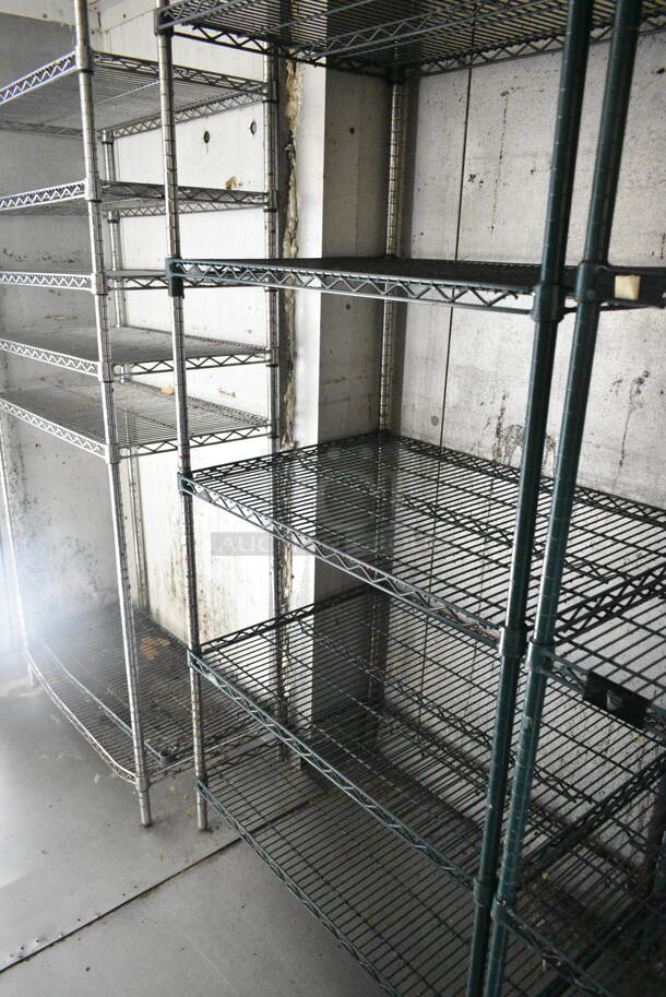 ALL ONE MONEY! Lot of Various Wire Shelving Units! BUYER MUST DISMANTLE. PCI CANNOT DISMANTLE FOR SHIPPING. PLEASE CONSIDER FREIGHT CHARGES. - Image 5 of 6