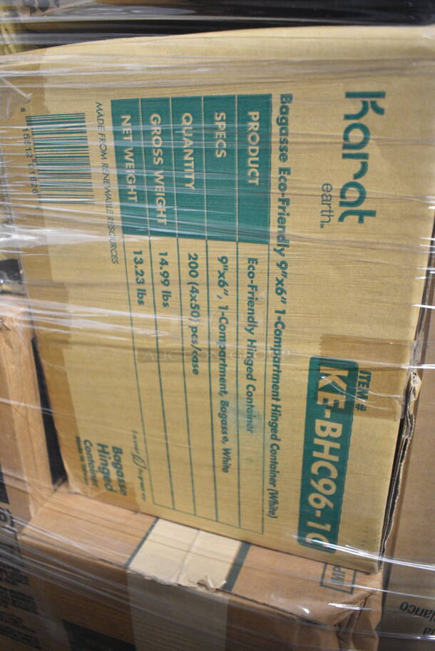 PALLET LOT of 26 BRAND NEW Boxes of Various Items Including Dart 32AJ20 32 oz. White Customizable Foam Travel Cup - 400/Case, Karat KE/BHC96-10 Hinged Containers, 4J6 Dart 4 oz. White Customizable Foam Food Container - 1000/Case, Dart Paper Food Containers, Plastic Cups, Dixie Ultra Bowls, Java Jacket Hot Cup Sleeves, Dart 20HDLC Clear High Dome Lid with No Hole - 1000/Case. 26 Times Your Bid! - Image 4 of 12