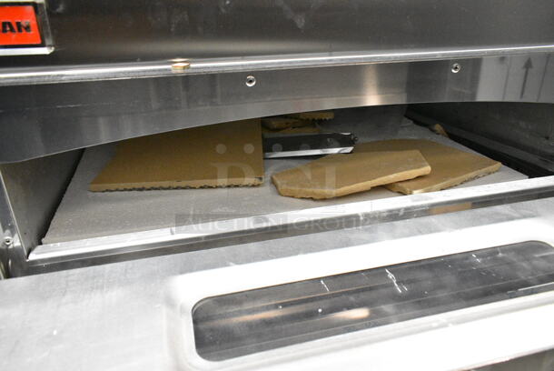 BRAND NEW SCRATCH AND DENT! Omcan MAX 8 Stainless Steel Commercial Countertop Electric Powered Double Stack Pizza Oven w/ Broken Cooking Stones. 230 Volts, 3 Phase. - Image 7 of 10