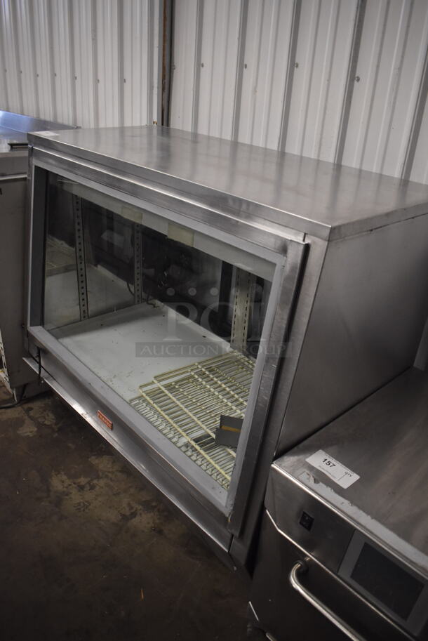 Franke Stainless Steel Commercial Floor Style Deli Display Case Merchandiser. 48x28x43. Tested and Does Not Power On - Image 2 of 5