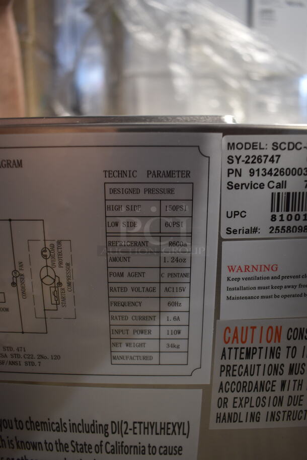 BRAND NEW SCRATCH AND DENT! 2022 KoolMore SCDC-3P-SSL Stainless Steel Commercial Countertop Refrigerated Rail w/ 3 Drop In Bins. 115 Volts, 1 Phase. Tested and Powers On But Does Not Get Cold - Image 6 of 6