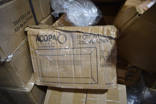 PALLET LOT of 26 BRAND NEW Boxes Including 347RSG2 Choice 2 oz. Clear Plastic Shot Glass - 2500/Case, 5001RT800B Lavex 8" White Hardwound Paper Towel, 800 Feet / Roll - 6/Case, 500CC16PLA EcoChoice 16 oz. PLA Compostable Plastic Cold Cup - 1000/Case, 500LFLAT Choice Clear Flat Lid with Straw Slot - 9, 12, 16, 20, and 24 oz. - 1000/Case, 999LFLAT Choice 9, 12, 16, 20, and 24 oz. Clear Flat Lid with Straw Slot - 50/Pack, 999RSG2 Choice 2 oz. Clear Plastic Shot Glass - 50/Pack, 500CC32P Choice Clear PET Plastic Cold Cup - 32 oz. - 500/Case, 394365XL Noble Products Powder-Free Disposable Vinyl Gloves for Foodservice - 1000/Case, 347TCL10 Choice 10 oz. Clear Disposable Plastic Tumbler - 500/Case, Acopa 20 oz Slanted Bowls, Environ Knives, Stainless Steel Beverage Holder Dispenser. 26 Times Your Bid!  - Image 12 of 12