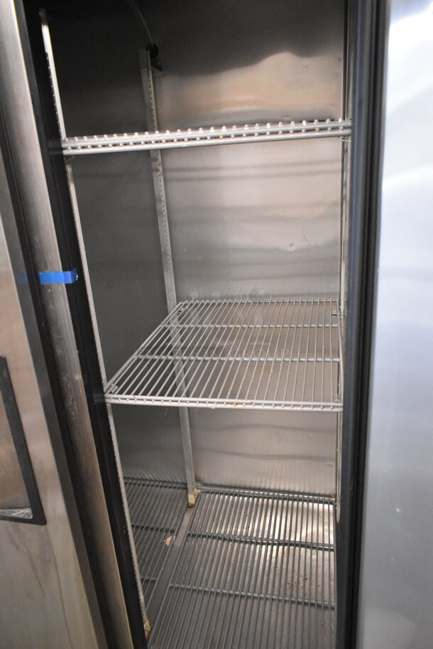 2017 True T-35 Stainless Steel Commercial 2 Door Reach In Cooler w/ Poly Coated Racks. 115 Volts, 1 Phase. Tested and Working! - Image 4 of 5