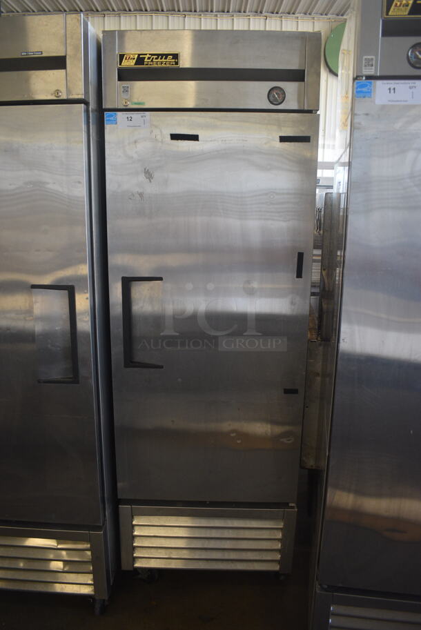 2013 True T-23F 1 Door Stainless Steel Reach in Freezer w/ Poly Coated Racks on Commercial Casters. 115 Volt, 1 Phase. Tested and Working!