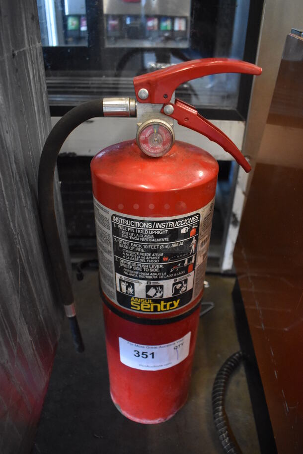 Ansul Sentry Wet Chemical Fire Extinguisher. 9x5x20. Buyer Must Pick Up - We Will Not Ship This Item