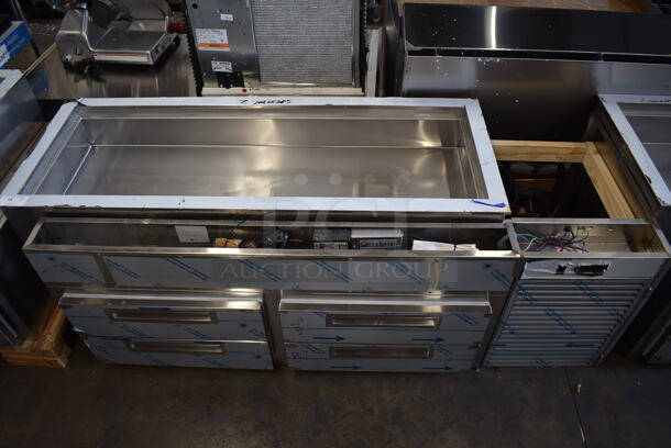 BRAND NEW SCRATCH AND DENT! 2022 Omniteam Low Voltage Lighting Refer Base and Cold Pans 4 Drawer Chef Base w/ Refrigerated Drop In. 208-230 Volt 1 Phase - Image 1 of 10