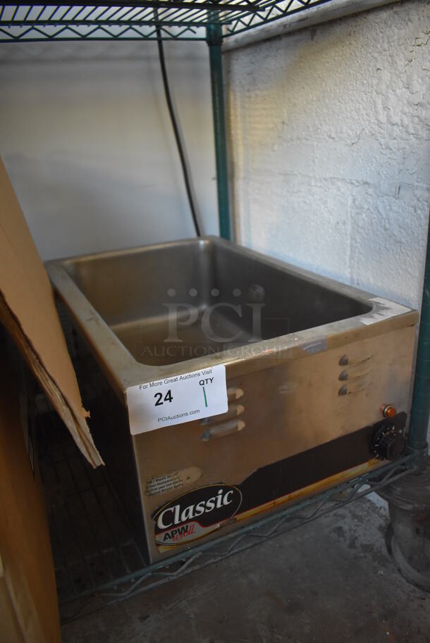 APW Wyott W-3V Stainless Steel Commercial Countertop Food Warmer. 120 Volts, 1 Phase. 14.5x24x9. Tested and Working! - Image 2 of 4