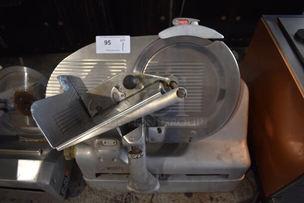 US Berkel 817X Stainless Steel Commercial Countertop Automatic Meat Slicer w/ Blade Sharpener. 115 Volts, 1 Phase. Tested and Working!