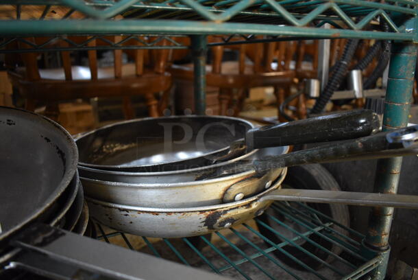 ALL ONE MONEY! Lot of 10 Various Metal Skillets. Includes 18x10.5x2 - Image 3 of 4