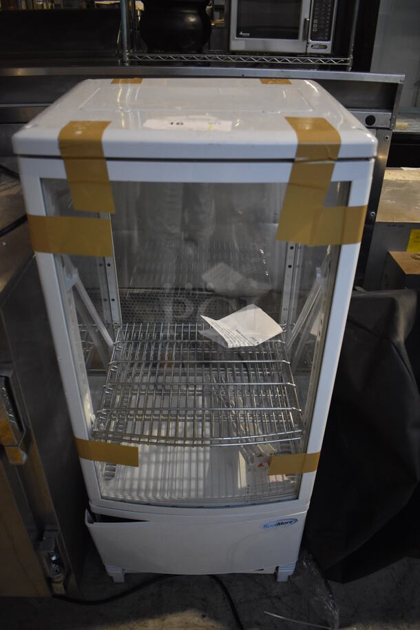 BRAND NEW SCRATCH AND DENT! KoolMore CDCU-3C-WH Metal Commercial Countertop Cooler Merchandiser. 110-120 Volts, 1 Phase. 17x16x36. Tested and Powers On But Temps at 48 Degrees
