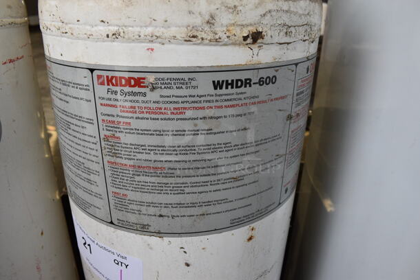 Kidde Model WHDR-600 Wet Chemical Fire Suppression Tank. 10x10x37 - Image 2 of 3