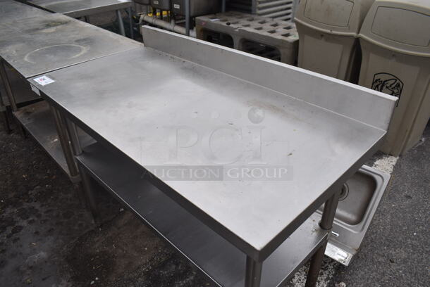Stainless Steel Table w/ Back Splash and Under Shelf. 48x24x36 - Image 2 of 4