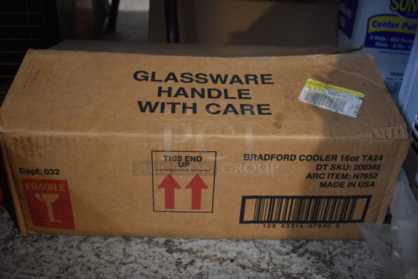 2 Boxes of BRAND NEW Glasses; 10 Large Glass Mugs and 12 Bradford Cooler Glasses. 5.5x3.5x7, 3x3x6. 2 Times Your Bid! - Image 10 of 10