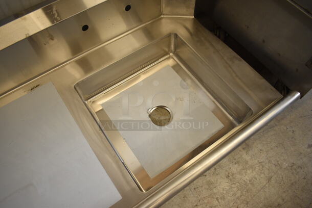 Regency Stainless Steel Commercial Single Bay Sink w/ Left Side Drainboard. No Legs. 48x31x16. Bay 20x20x6. Drainboard 20x26x2 - Image 3 of 5