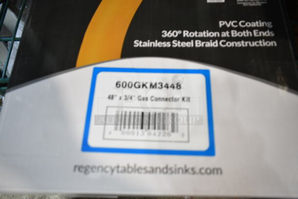 BRAND NEW SCRATCH AND DENT! Regency 600GKM3448 48" Mobile Gas Connector Hose Kit with 2 Elbows, Full Port Valve, Restraining Device, and Quick Disconnect - 3/4" - Image 3 of 3