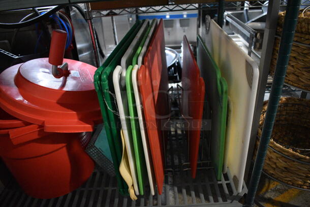 ALL ONE MONEY! Tier Lot of Various Items Including Salad Spinner, Cutting Boards and Plasticware Dispensers! - Image 2 of 5