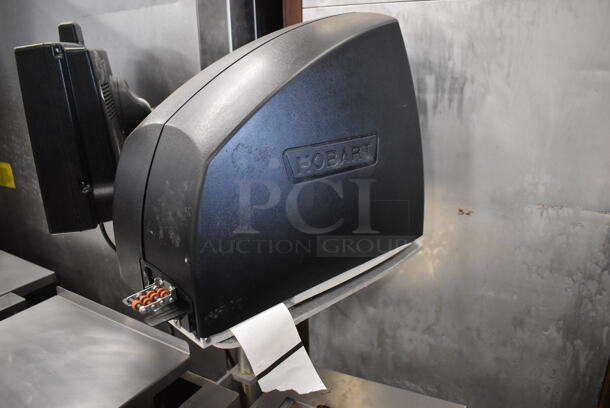 Hobart Model HWS-4 Metal Commercial Floor Style Wrapping Station w/ Monitor and Label Printer. 120 Volts, 1 Phase. 53.5x34x60. Tested and Gets Warm - Image 7 of 10