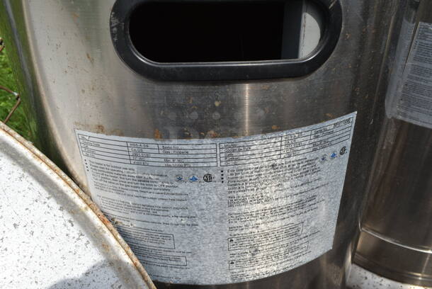 Seasonal Trends HSS-A-SS Metal Propane Gas Powered Outdoor Patio Heater. Top Piece is Not Attached. 41,000 BTU.  - Image 3 of 3