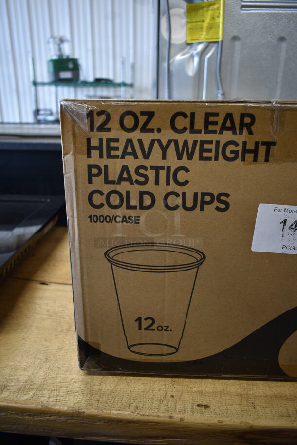 BRAND NEW! Choice 12 oz Clear Heavyweight Plastic Cold Cups. - Image 3 of 3