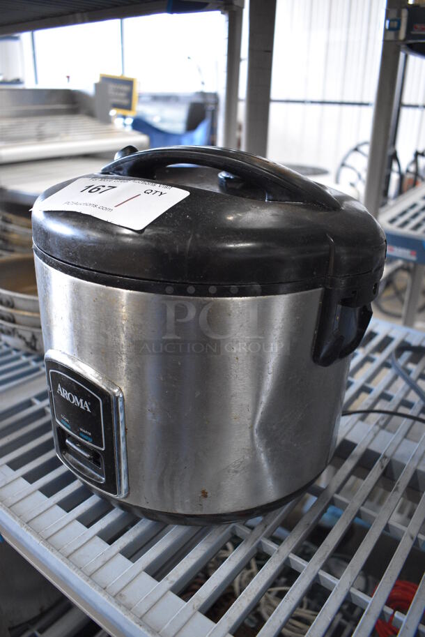 Aroma Model ARC-900SB Metal Countertop Rice Cooker. 120 Volts, 1 Phase. 12x12x12 - Image 2 of 6