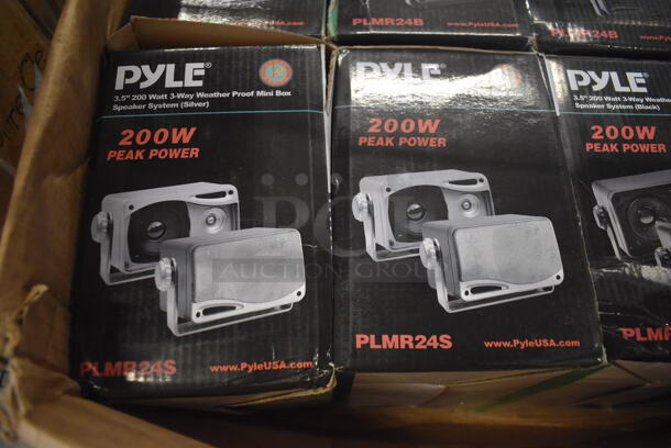 8 BRAND NEW IN BOX! Sets of 2 Pyle PLMR24B 3 Way Mini Box Speakers. 6x3.5x3.5. 8 Times Your Bid! - Image 6 of 7