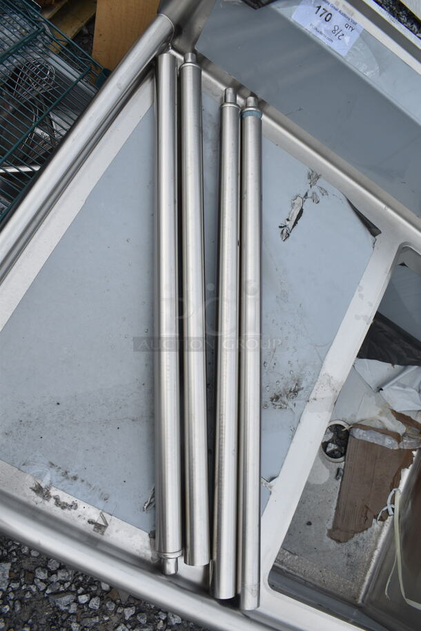 BRAND NEW SCRATCH AND DENT! Regency 600S32028224  115" 16-Gauge Stainless Steel Three Compartment Commercial Sink with 2 Drainboards - 20" x 28" x 14" Bowls - Image 9 of 10