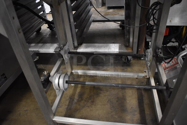 Hobart Model HWS-4 Metal Commercial Floor Style Wrapping Station w/ Monitor and Label Printer. 120 Volts, 1 Phase. 53.5x34x60. Tested and Gets Warm - Image 10 of 10