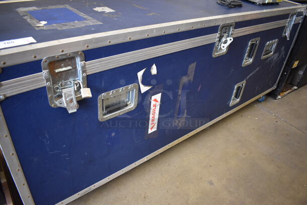 Blue Portable Case on Commercial Casters. 80x24x33 - Image 3 of 6