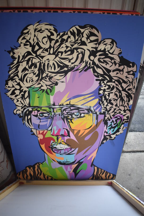 7 Various Pictures Including Amy Winehouse, Jamie Foxx, Napoleon Dynamite, Cardi B, Vincent Van Gogh, Martin Luther King Jr and Sting. 26x1x26, 32x1x48. 7 Times Your Bid! - Image 4 of 9