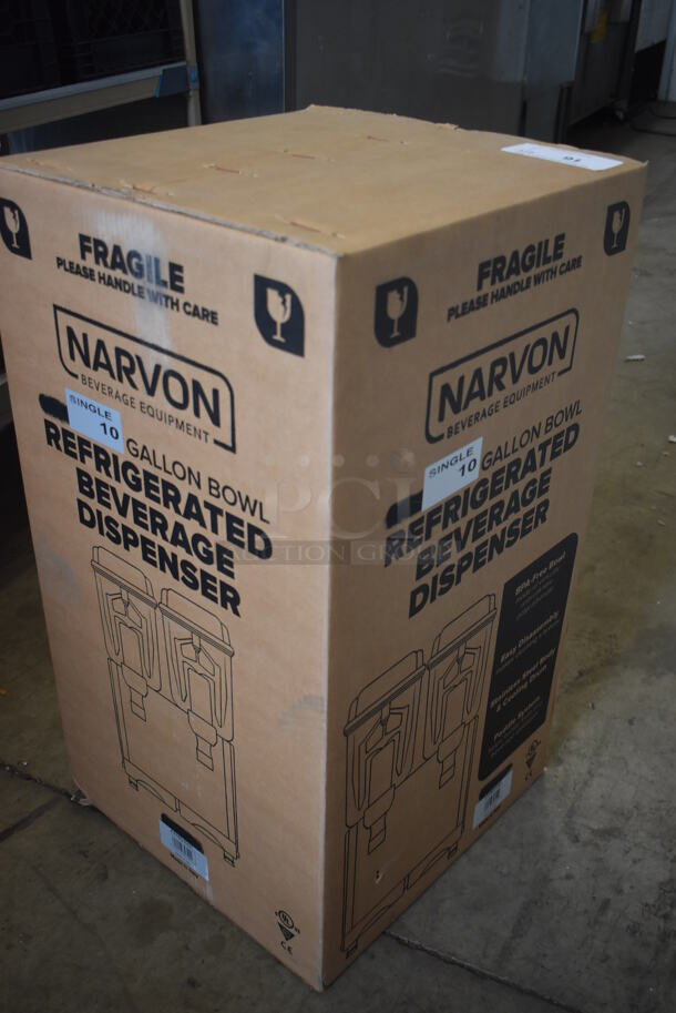 BRAND NEW IN BOX! Narvon MEGA 140S 378D10G1 Stainless Steel Commercial Single 10 Gallon Bowl Refrigerated Beverage Dispenser. 120 Volts, 1 Phase. Tested and Working! - Image 4 of 4