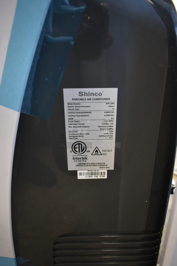 2022 Shinco SPF1-08C Portable Air Conditioner. 8,000 BTU. 115 Volts, 1 Phase. Tested and Working! - Image 4 of 5