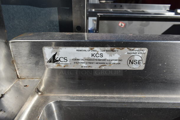 Stainless Steel Commercial 3 Bay Back Bar Sink w/ Right Side Drain Board. - Image 5 of 6