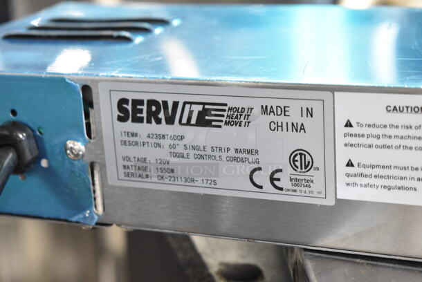 BRAND NEW SCRATCH AND DENT! 2023 ServIt 423SWT60CP Stainless Steel Commercial Warming Strip. 120 Volts, 1 Phase.  - Image 5 of 5