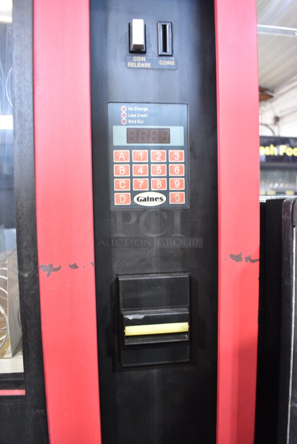 Gaines VM-750 Metal Commercial Vending Machine. Does Not Have Key. 110-120 Volts, 1 Phase. Tested and Working! - Image 2 of 6
