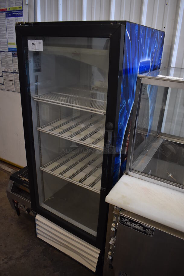 Habco ESM12 Metal Commercial Single Door Reach In Cooler Merchandiser w/ Poly Coated Racks. 115 Volts, 1 Phase. 24x24x63. Tested and Working! - Image 3 of 5