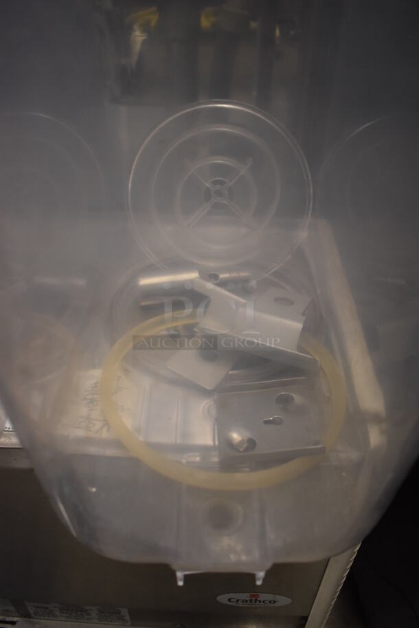 2017 Crathco D25-4 Stainless Steel Commercial Countertop 2 Hopper Refrigerated Beverage Machine. 115 Volts, 1 Phase. 15x15x28. Tested and Powers On But Does Not Get Cold - Image 3 of 6