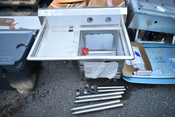 BRAND NEW SCRATCH AND DENT! Regency 600S1181818L Stainless Steel Single Bay Sink w/ Left Side Drain Board. Bay 18x14. Drain Board 16x19 - Image 2 of 7