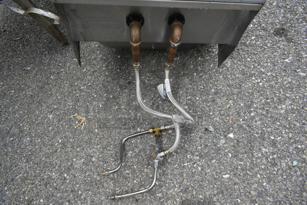 Stainless Steel Commercial Single Bay Wall Mount Sink w/ Faucet, Handles and Cabinet. - Image 8 of 8